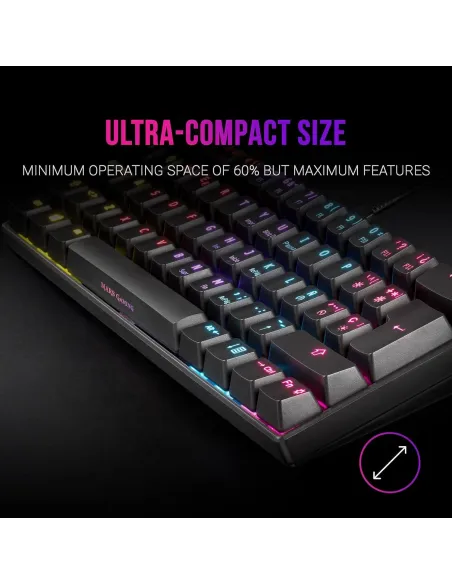 Mars Gaming MKMINIBES Teclado Mecánico Negro Switch Outemu Azul