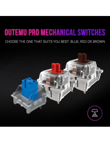 Mars Gaming MKMINIBES Teclado Mecánico Negro Switch Outemu Azul