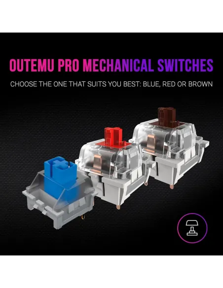 Mars Gaming MKMINIBES Teclado Mecánico Negro Switch Outemu Azul