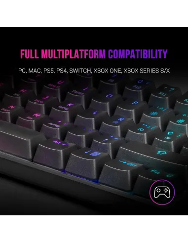 Mars Gaming MKMINIBES Teclado Mecánico Negro Switch Outemu Azul