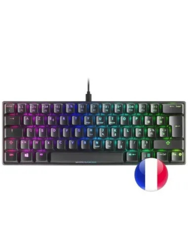 Mars Gaming MKMINI Teclado Mecánico RGB Negro Switch Outemu Azul (FR)