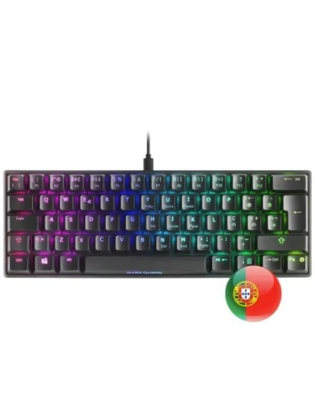 Mars Gaming MKMINI Teclado Mecánico Negro Switch Outemu Azul Portugués