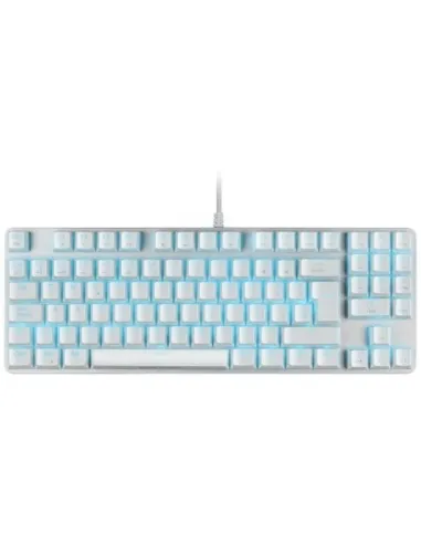 Mars Gaming MKREVOPRO Teclado Gaming Mecánico Blanco Switch Azul
