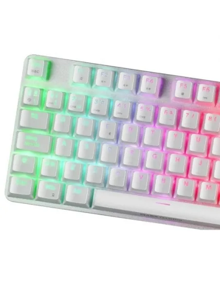 Mars Gaming MKREVOPRO Teclado Gaming Mecánico Blanco Switch Azul