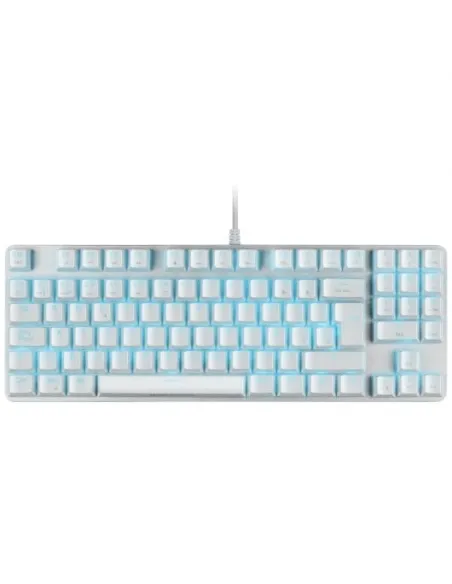 Mars Gaming MKREVOPRO Teclado Gaming Mecánico Blanco Switch Azul Portugués
