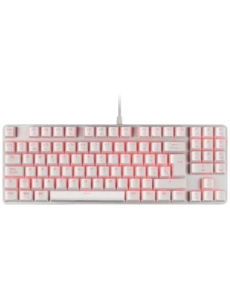 Mars Gaming MKREVOPRO Teclado Gaming Mecánico Blanco Switch Azul Portugués