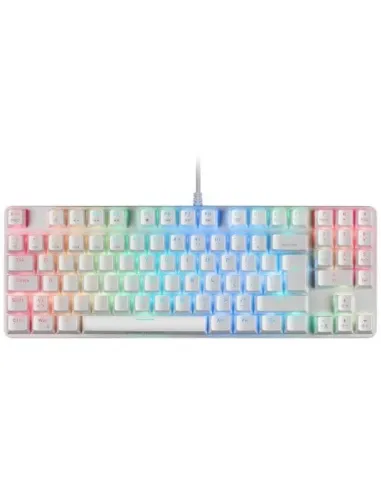 Mars Gaming MKREVOPRO Teclado Gaming Mecánico Blanco Switch Azul Portugués
