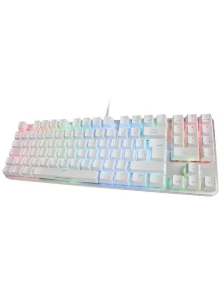 Mars Gaming MKREVOPRO Teclado Gaming Mecánico Blanco Switch Marrón