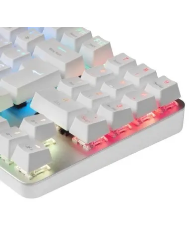 Mars Gaming MKREVOPRO Teclado Gaming Mecánico Blanco Switch Marrón