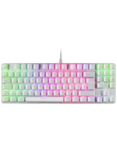 Mars Gaming MKREVOPRO Teclado Gaming Mecánico Blanco Switch Rojo