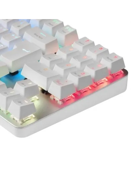 Mars Gaming MKREVOPRO Teclado Gaming Mecánico Blanco Switch Rojo