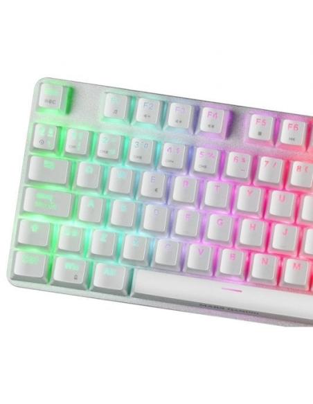 Mars Gaming MKREVOPRO Teclado Gaming Mecánico Blanco Switch Rojo Portugués