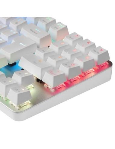 Mars Gaming MKREVOPRO Teclado Gaming Mecánico Blanco Switch Rojo Portugués