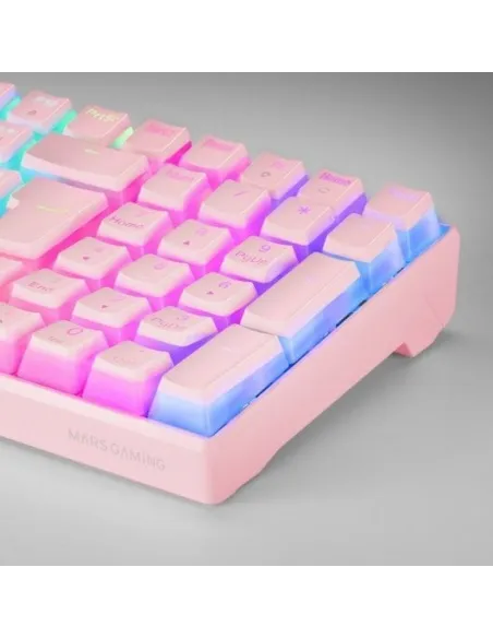 Mars Gaming MKULTRA Teclado Mecánico Rosa Switch Azul