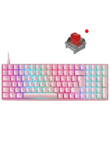 Mars Gaming MKULTRA Teclado Mecánico Rosa Switch Rojo