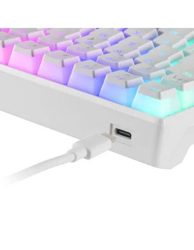 Mars Gaming MKULTRA Teclado Mecánico Blanco Switch Azul