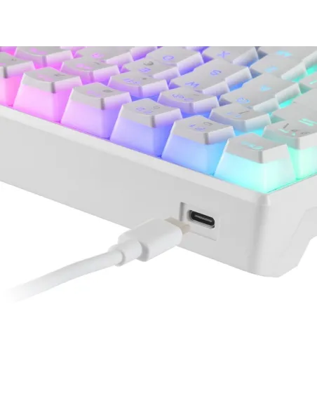 Mars Gaming MKULTRA Teclado Mecánico Blanco Switch Azul