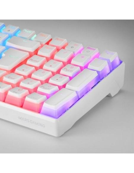 Mars Gaming MKULTRA Teclado Mecánico Blanco Switch Rojo