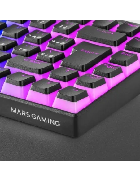 Mars Gaming MKCLOUDBES Teclado Mecánico Inalámbrico RGB Negro Switch Azul