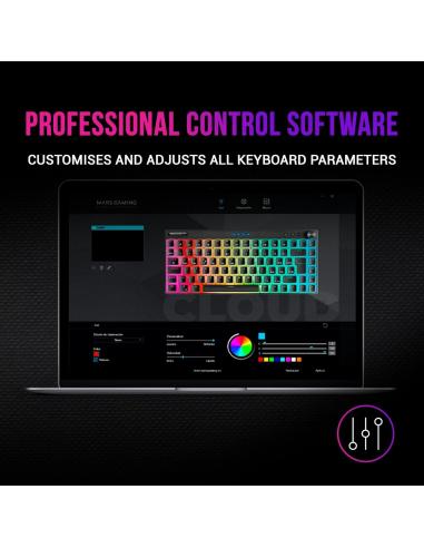 Mars Gaming MKCLOUDBRES Teclado Mecánico Inalámbrico RGB Negro Switch Marrón