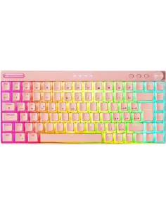 Mars Gaming MKCLOUD Teclado Mecánico Inalámbrico RGB Rosa Switch Azul