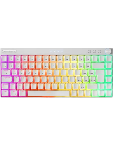 Mars Gaming MKCLOUD Teclado Mecánico Inalámbrico RGB Blanco Switch Marrón