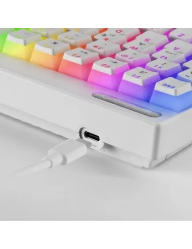 Mars Gaming MKCLOUD Teclado Mecánico Inalámbrico RGB Blanco Switch Marrón