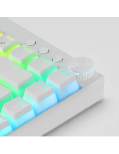 Mars Gaming MKCLOUD Teclado Mecánico Inalámbrico RGB Blanco Switch Marrón
