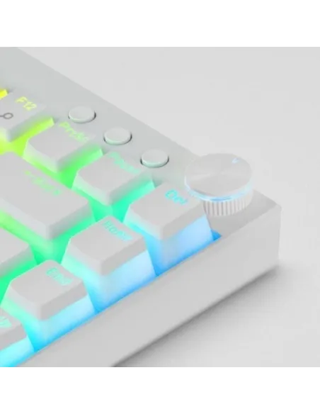 Mars Gaming MKCLOUD Teclado Mecánico Inalámbrico RGB Blanco Switch Marrón
