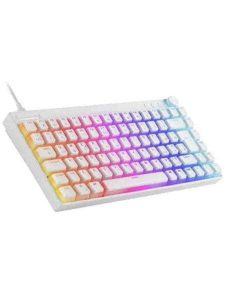 Mars Gaming MKCLOUD Teclado Mecánico Inalámbrico RGB Blanco Switch Marrón
