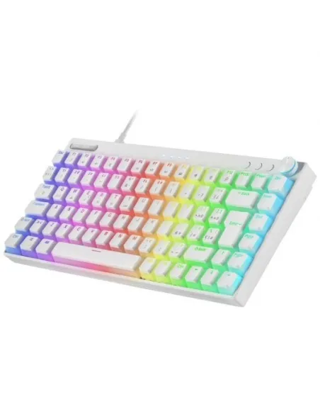 Mars Gaming MKCLOUD Teclado Mecánico Inalámbrico RGB Blanco Switch Marrón