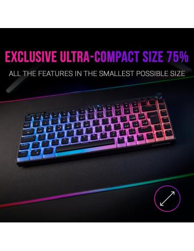 Mars Gaming MKCLOUD Teclado Mecánico Inalámbrico RGB Negro Switch Rojo