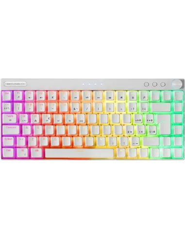 Mars Gaming MKCLOUD Teclado Mecánico Inalámbrico RGB Blanco Switch Rojo