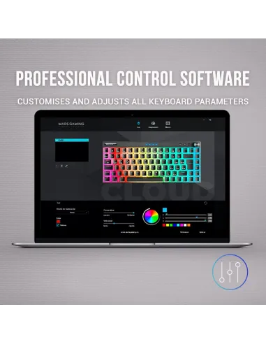 Mars Gaming MKCLOUD Teclado Mecánico Inalámbrico RGB Blanco Switch Rojo