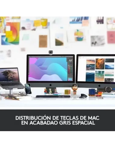 Logitech MX Keys Teclado Inalámbrico Retroiluminado para Mac/iPad Gris