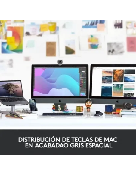 Logitech MX Keys Teclado Inalámbrico Retroiluminado para Mac/iPad Gris