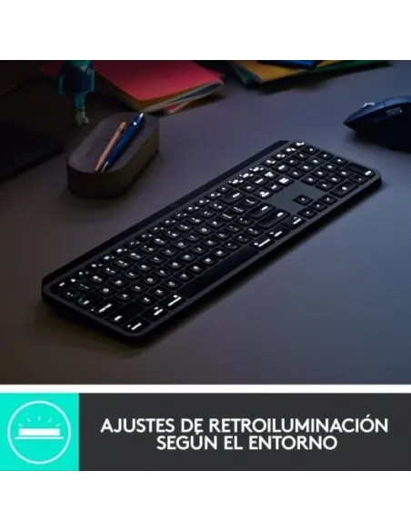 Logitech MX Keys Teclado Inalámbrico Retroiluminado para Mac/iPad Gris