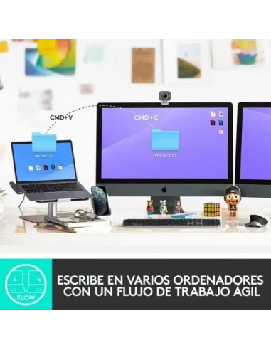 Logitech MX Keys Teclado Inalámbrico Retroiluminado para Mac/iPad Gris