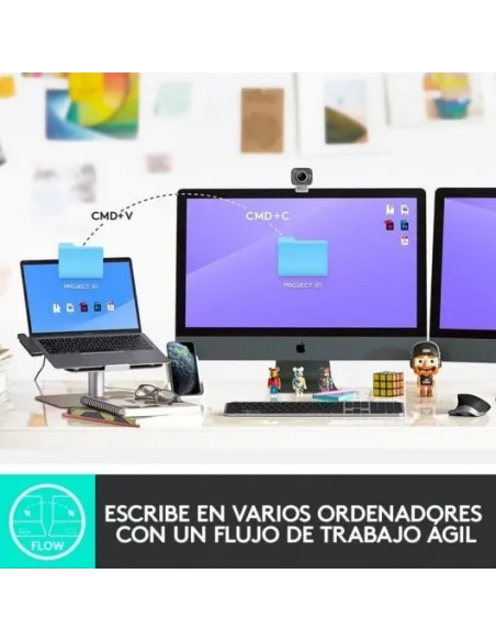 Logitech MX Keys Teclado Inalámbrico Retroiluminado para Mac/iPad Gris