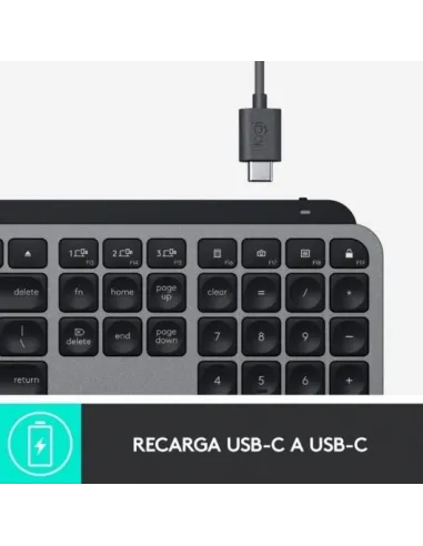 Logitech MX Keys Teclado Inalámbrico Retroiluminado para Mac/iPad Gris