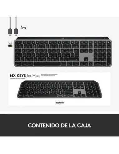 Logitech MX Keys Teclado Inalámbrico Retroiluminado para Mac/iPad Gris