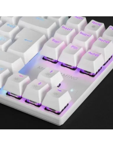 Mars Gaming MK80 Teclado Mecánico Blanco FRGB Switch Marrón Layout España