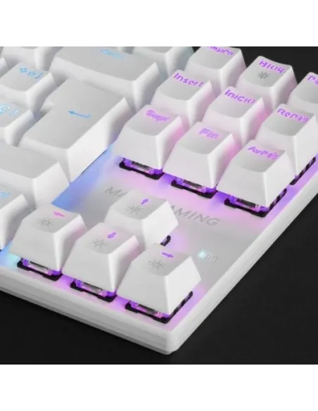 Mars Gaming MK80 Teclado Mecánico Blanco FRGB Switch Marrón Layout España