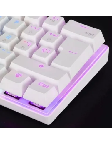 Mars Gaming MK60 Teclado Mecánico Blanco FRGB Switch Rojo Layout Español