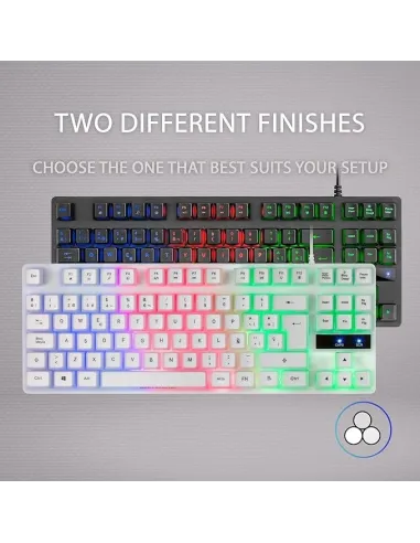 Mars Gaming MK02 TKL Teclado Gaming Híbrido RGB Blanco