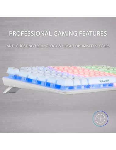 Mars Gaming MK02 TKL Teclado Gaming Híbrido RGB Blanco