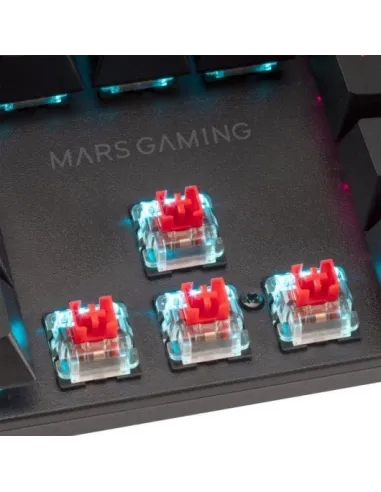 Mars Gaming MK422 Teclado Mecánico Negro RGB Switch Rojo