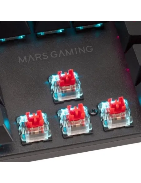Mars Gaming MK422 Teclado Mecánico Negro RGB Switch Rojo