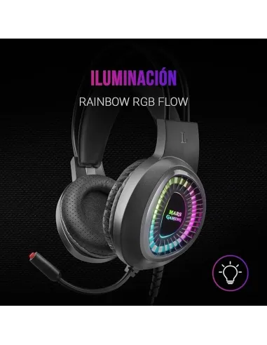 Mars Gaming Auriculares Gaming RGB Negros