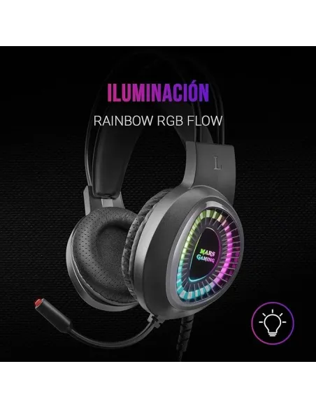 Mars Gaming Auriculares Gaming RGB Negros